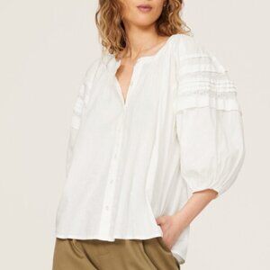 VANESSA BRUNO Tara Puff Sleeve Top Size 40